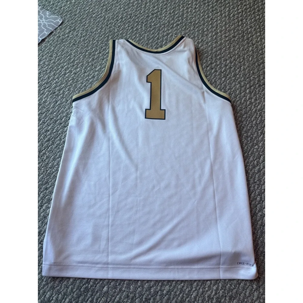 Nike Colorado Buffaloes BUFFS #1 Basketball Jersey Mens Large White Gold Dri-FIT